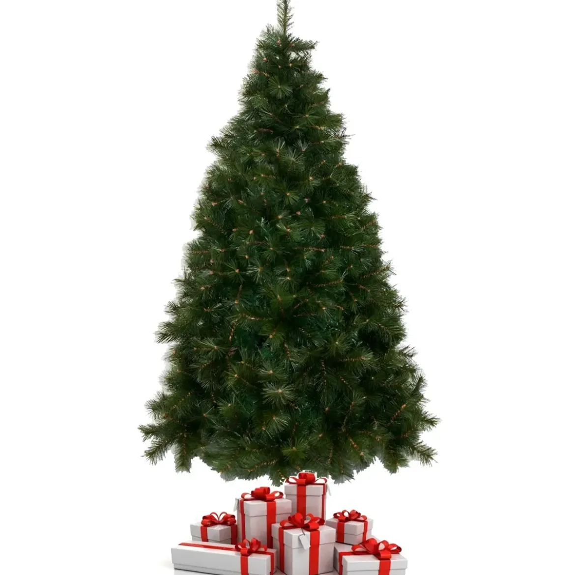 Albero di Natale Alto 270 cm Pino Verde Folto Senza Addobbi