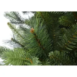 Albero di Natale 180 cm Verde PE PVC Effetto Realistico Base 124 cm