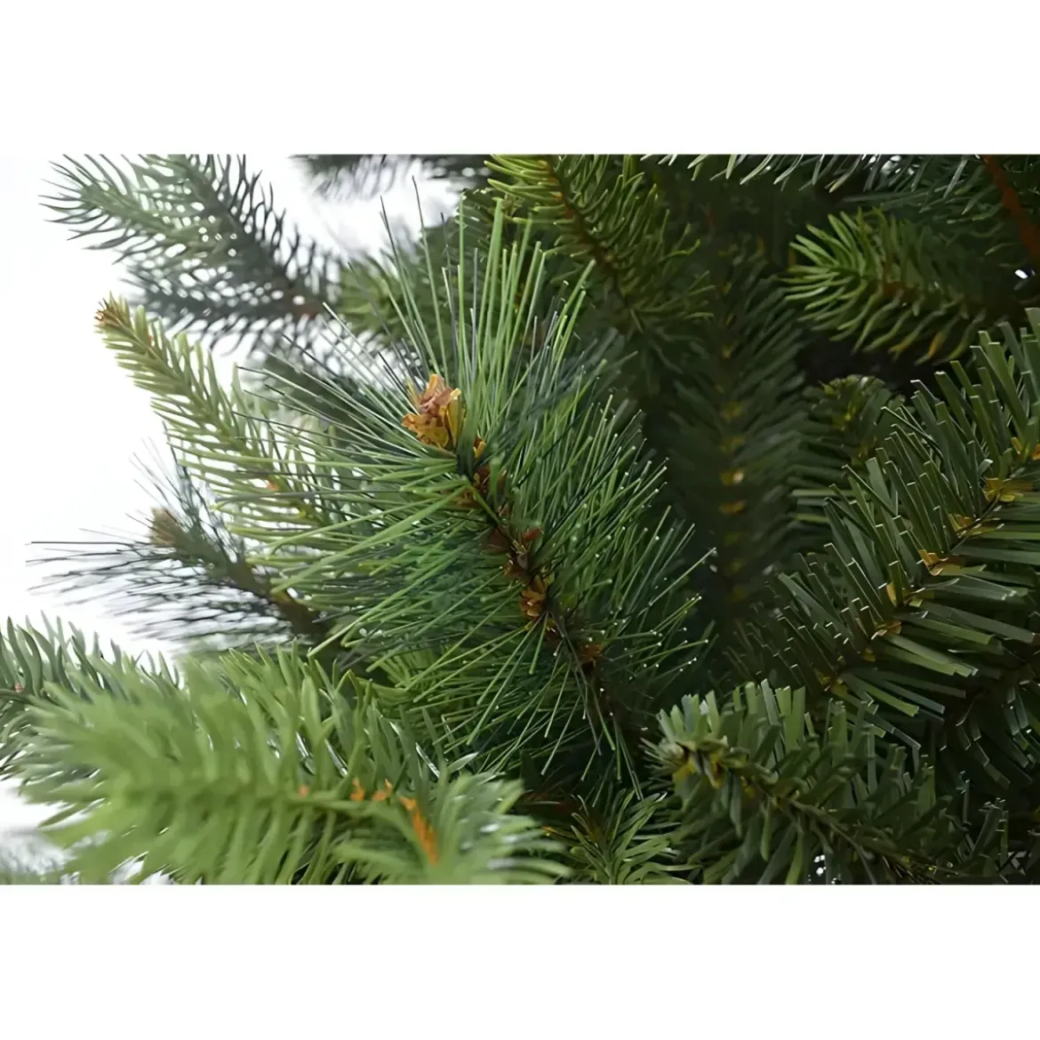 Albero di Natale 180 cm Verde PE PVC Effetto Realistico Base 124 cm