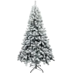 Albero di Natale con Rami Innevati 150 cm in PVC Effetto Neve Realistico