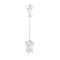 Appendiabiti Bianco Vintage Piantana in Ferro Arredamento