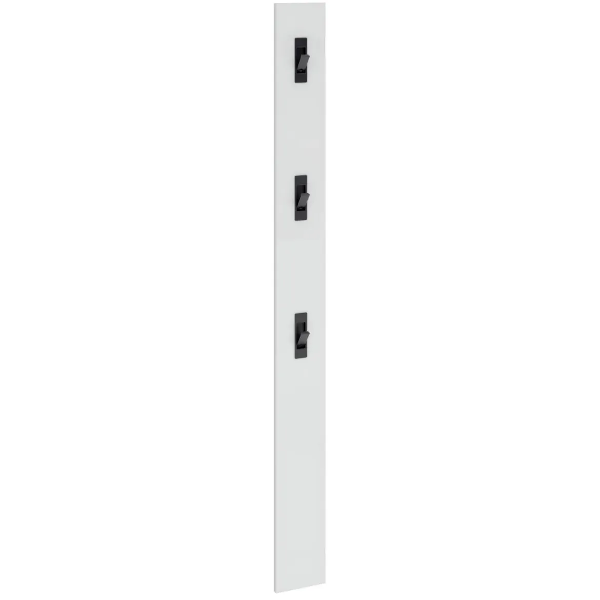 Appendiabiti da Parete Bianco 16x2x65 cm con Ganci in Ferro