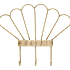 Appendiabiti da Parete in Metallo e Plastica 3 Ganci Effetto Bambu