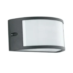 Applique da Esterno in Alluminio Nero Faretto Luce Intec per Giardino