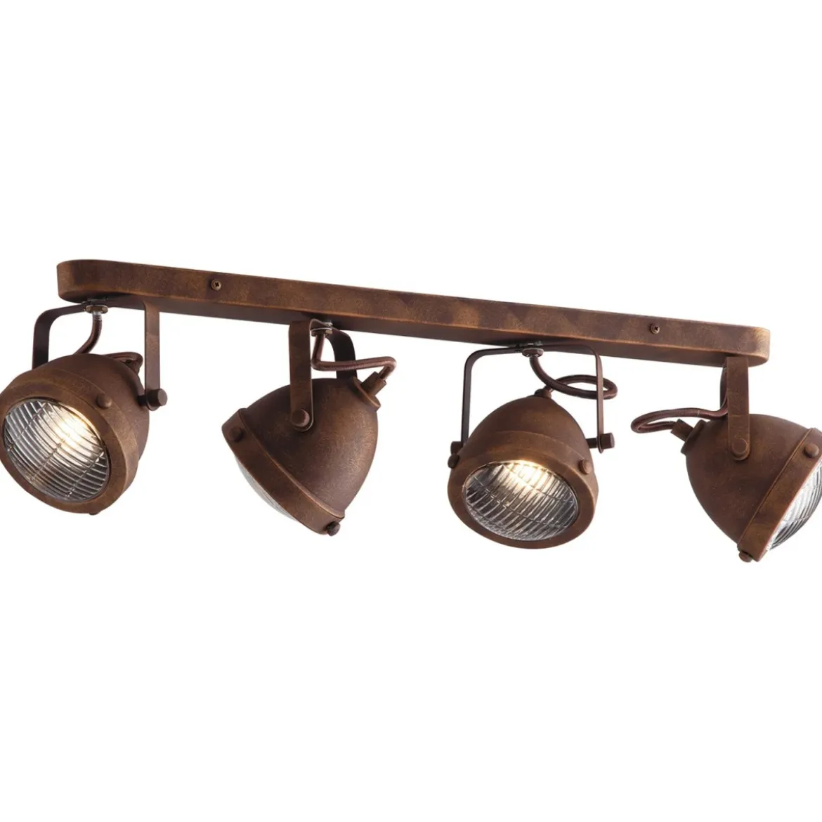 Applique Faretti Orientabili 4 Punti Luce Lampada da Parete per Interno