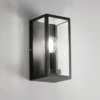 Applique Nera a Muro Lampada da Parete per Esterno Design Moderno Intec