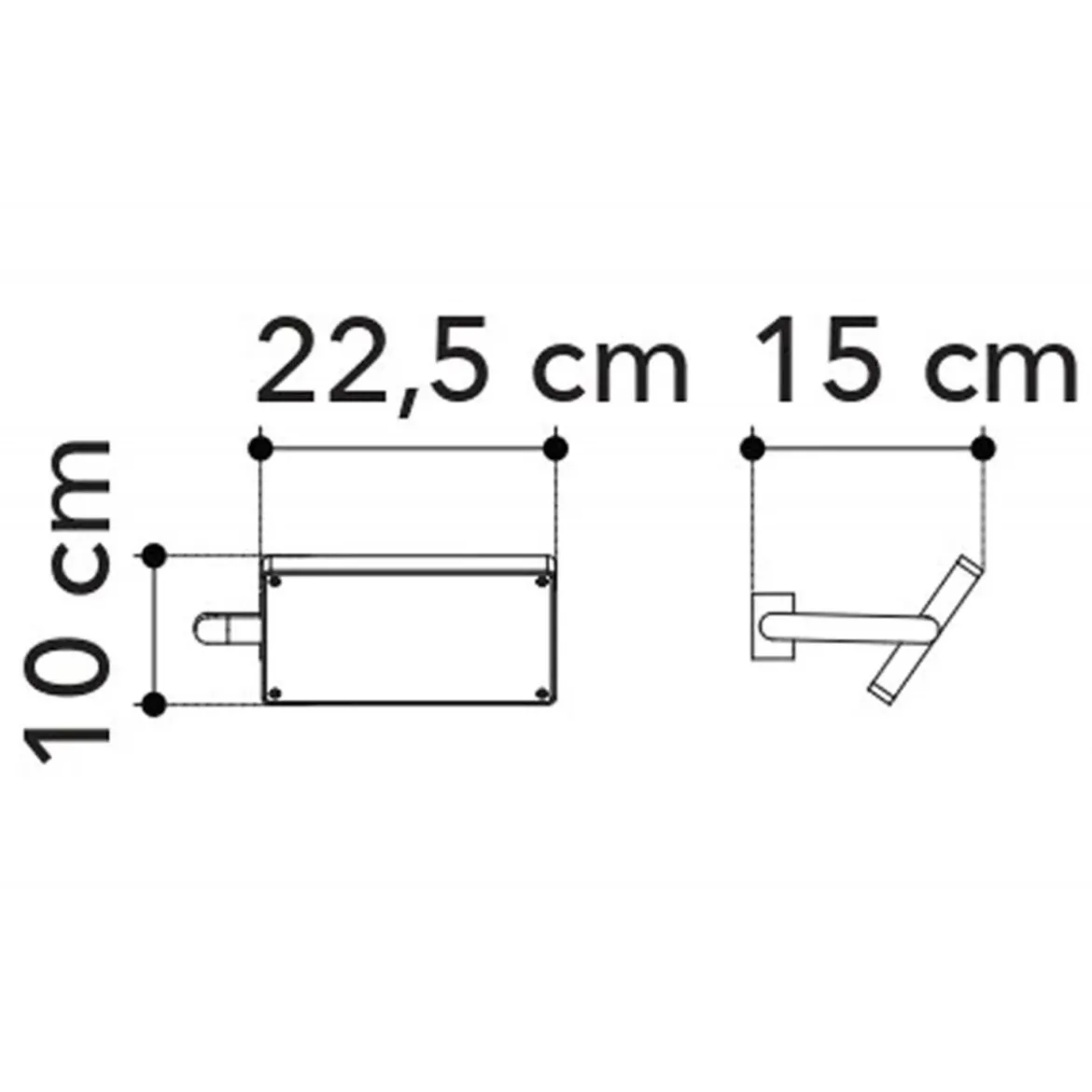 Applique Orientabile da Parete Intec Lampada da Interno Regolabile a LED
