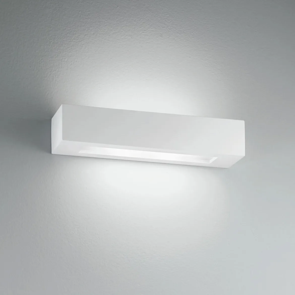 Applique Rettangolare Lampada a Muro Verniciabile Luce da Parete Intec