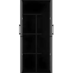 Armadio Alto 68x37x163 cm da Esterno e Interno 3 Ripiani Regolabili