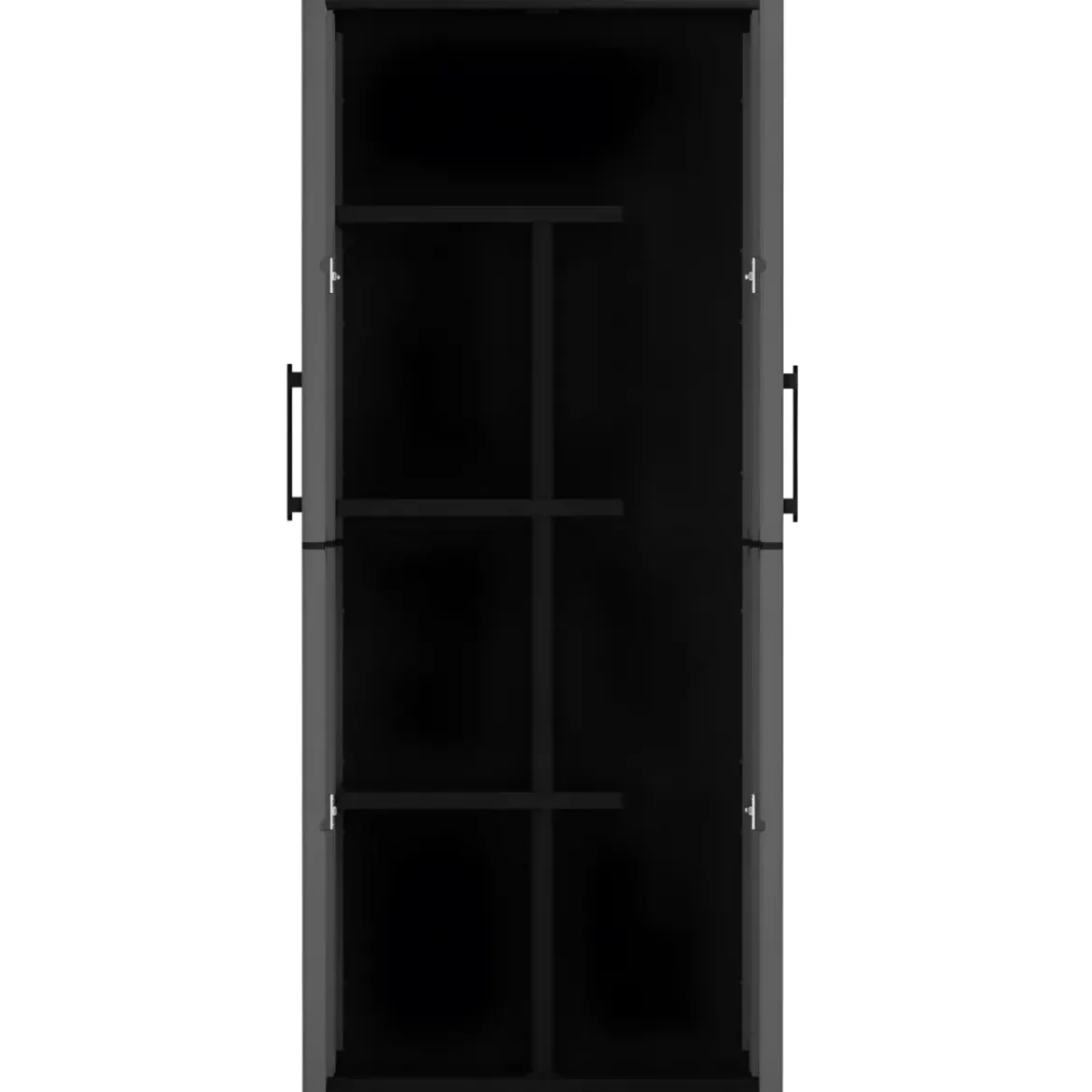 Armadio Alto 68x37x163 cm da Esterno e Interno 3 Ripiani Regolabili
