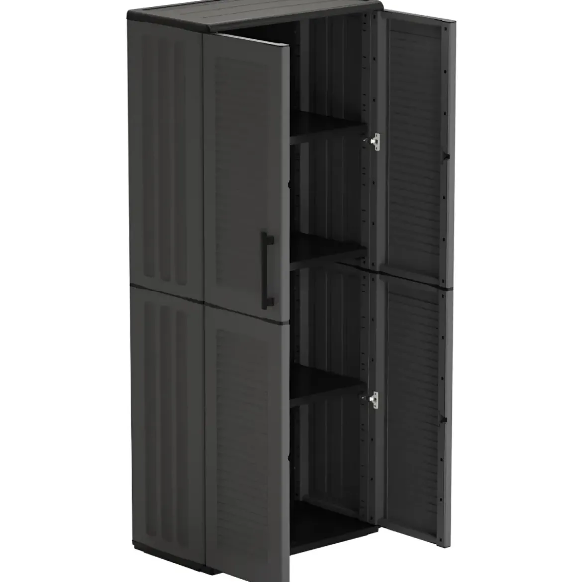 Armadio Alto 68x37x163 cm da Esterno e Interno 3 Ripiani Regolabili