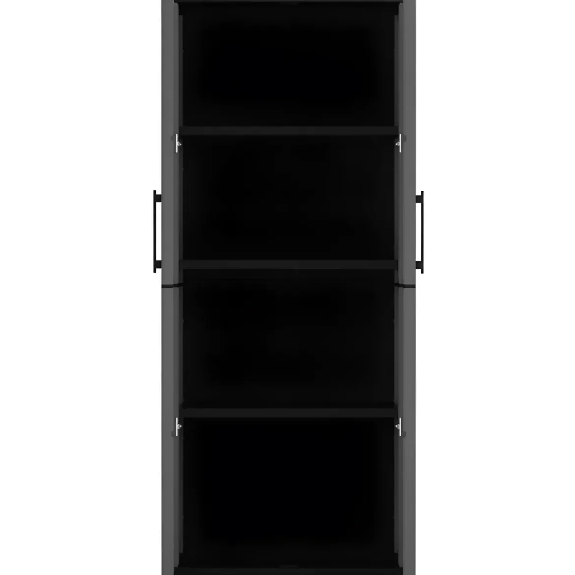 Armadio Alto 68x37x163 cm da Esterno e Interno 3 Ripiani Regolabili