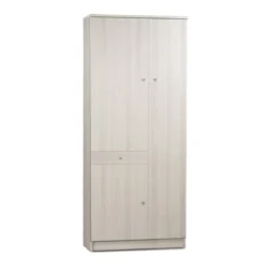 Armadio 180 3 Ante con Cassetto 6 Ripiani Mobile Porta Scope Scarpiera da Bagno