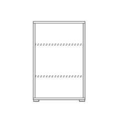 Armadio 2 Ante Ossido Bianco Noce Credenza Multiuso con Ripiani Mobile