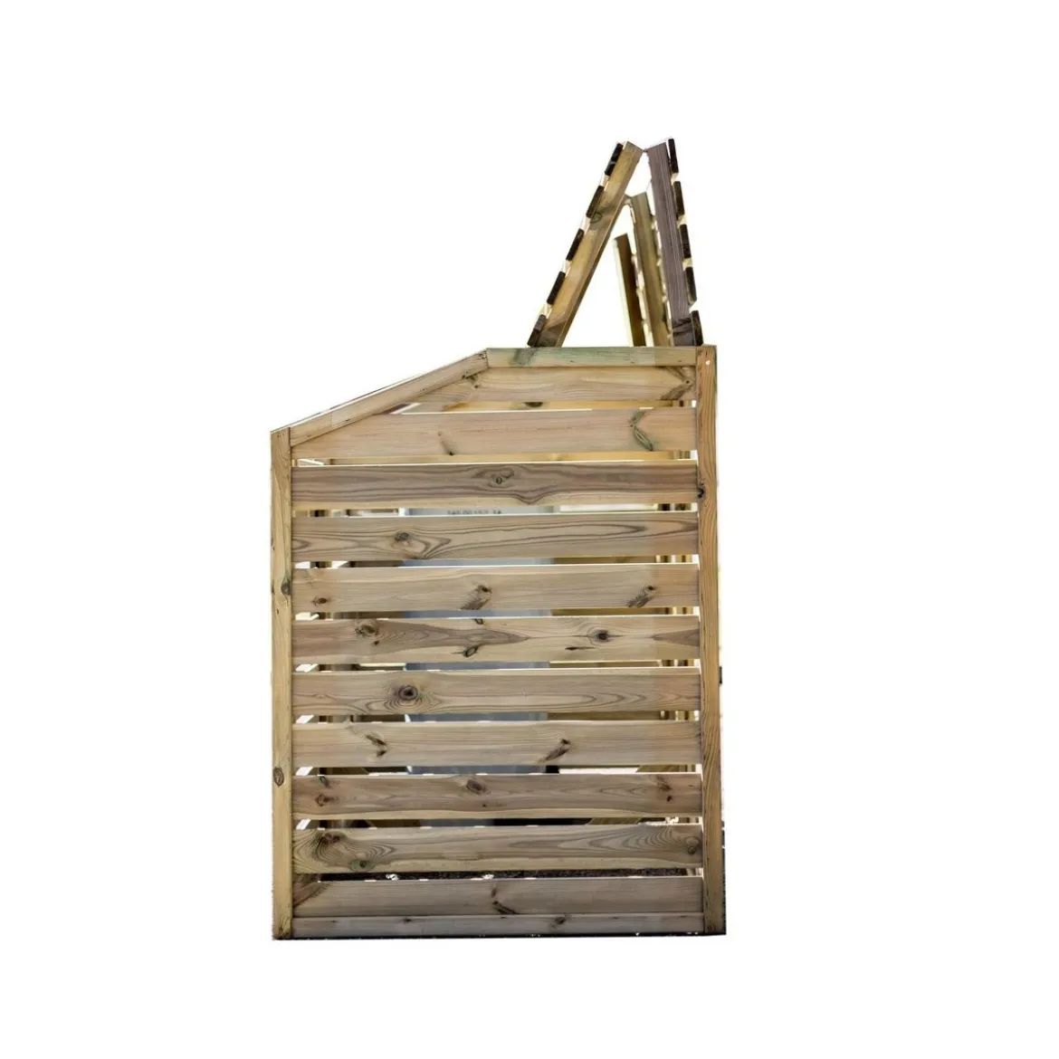 Armadio Basso in Legno 2 Ante Mobile per Secchi Raccolta Differenziata Giardino