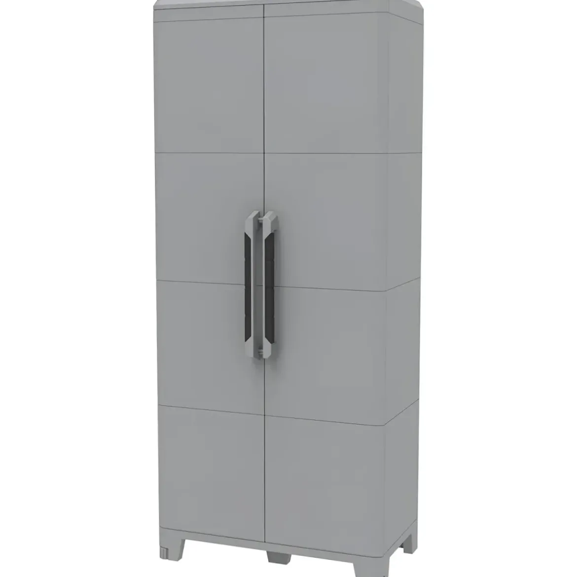 Armadio da Esterno 2 Ante in Pvc Resina Tuttopiani con Ripiano Mobile Modulare