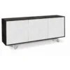 Armadio Mobile Madia Contenitore Buffet Nero Bianco Soggiorno Credenza