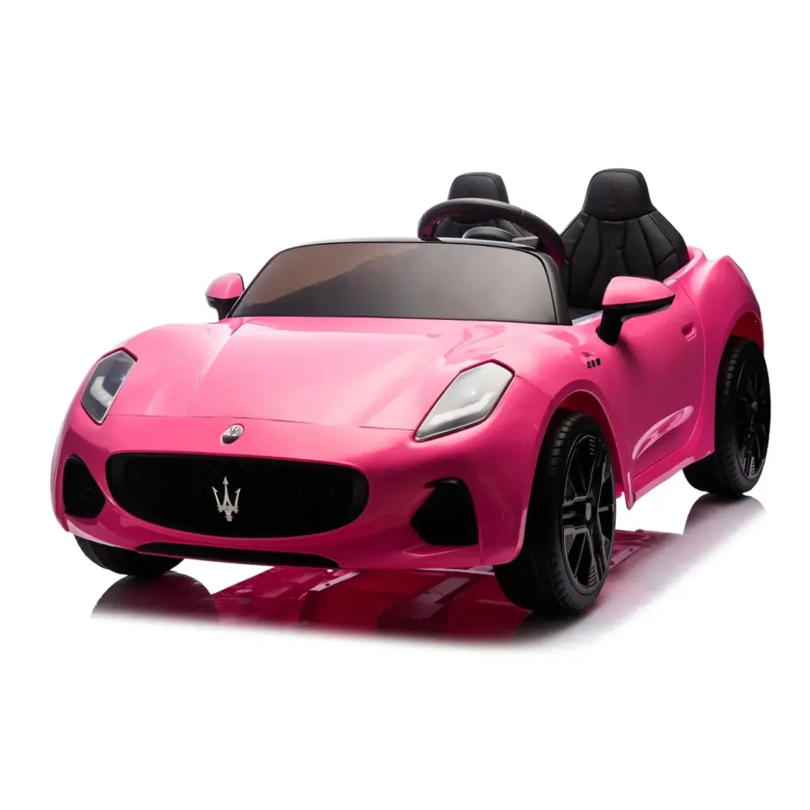 Auto Elettrica Bambini Maserati Folgore 2 Posti 12V Rosa Doppio Motore