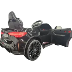 Auto Elettrica per Bambini BMW M4 Nero 12V Sedile in Pelle e Telecomando