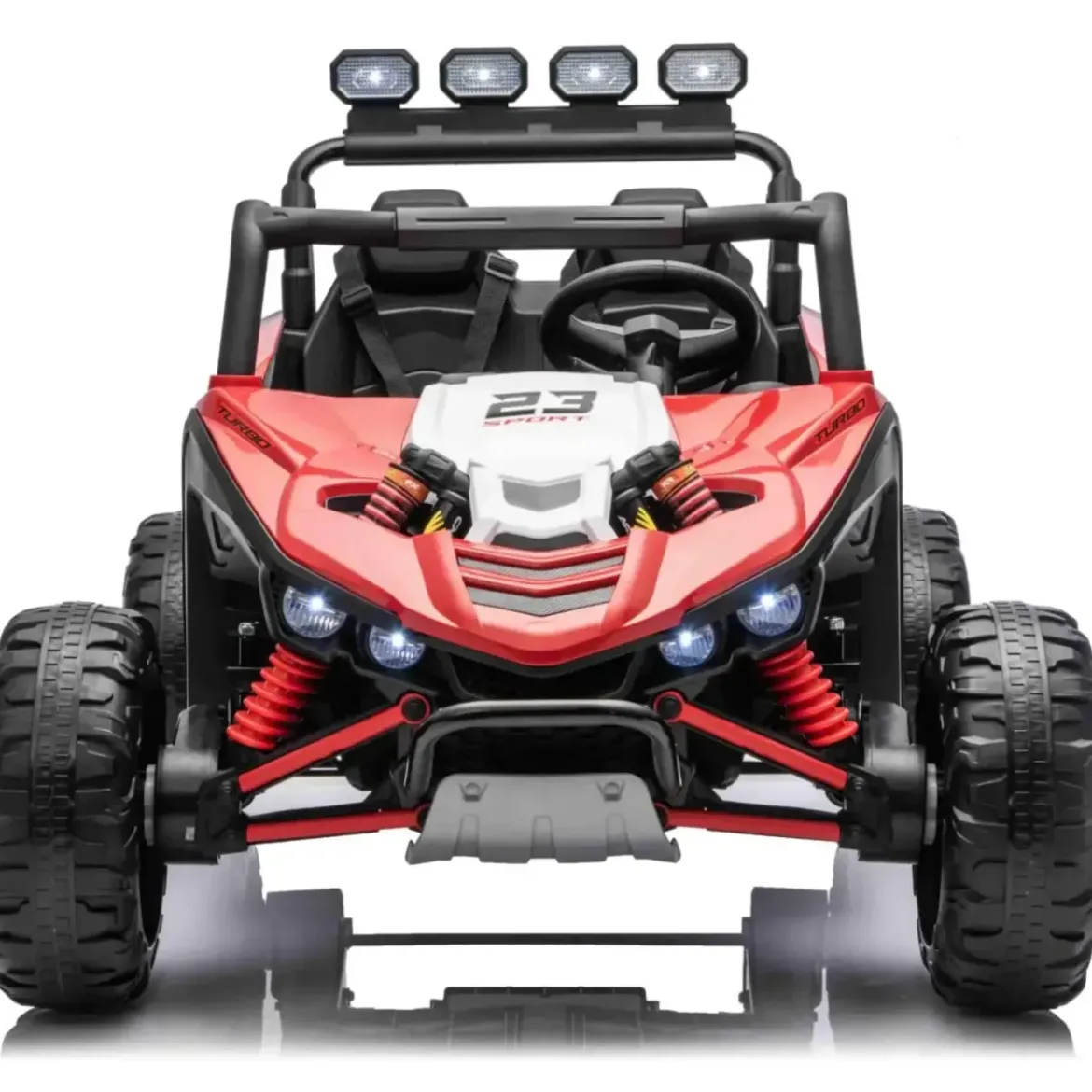 Auto Elettrica per Bambini Buggy Rosso 24V 2 Posti con Telecomando