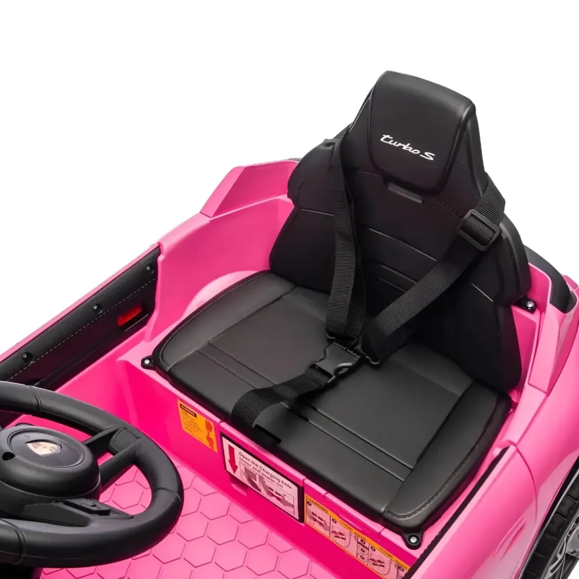 Auto Elettrica per Bambini Porsche Taycan 12V Rosa Telecomando