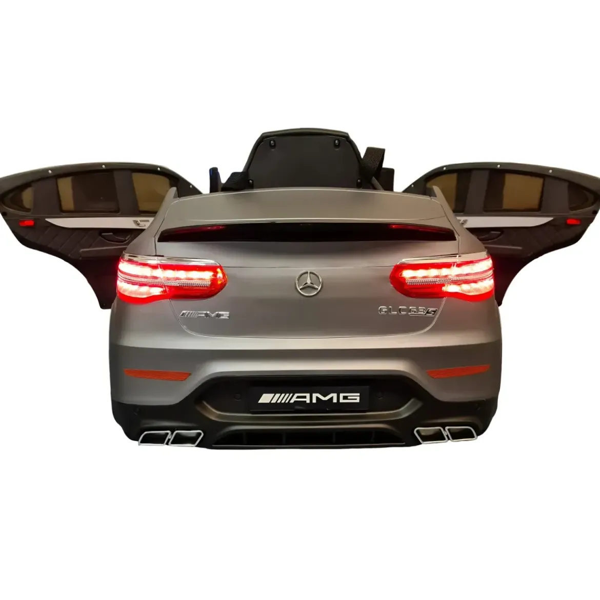 Auto Elettrica per Bambini 12V Grigio con Telecomando e Luci LED