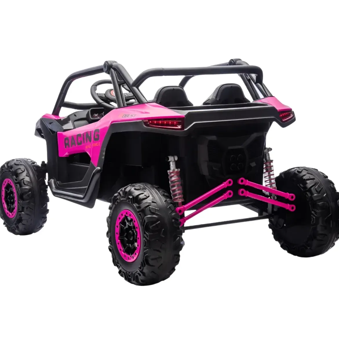 Auto Elettrica 24V per Bambini Due Posti Rosa Fuoristrada UTV