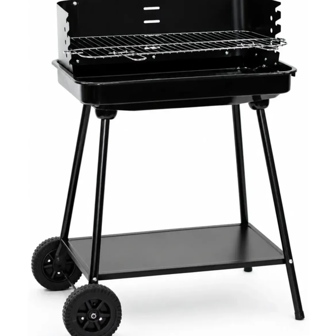 Barbecue a Carbonella da Giardino con Griglia Regolabile Paravento