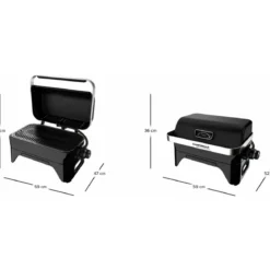 Barbecue a Gas da Tavolo Campignaz 2,4kW Griglia in Ghisa Portatile