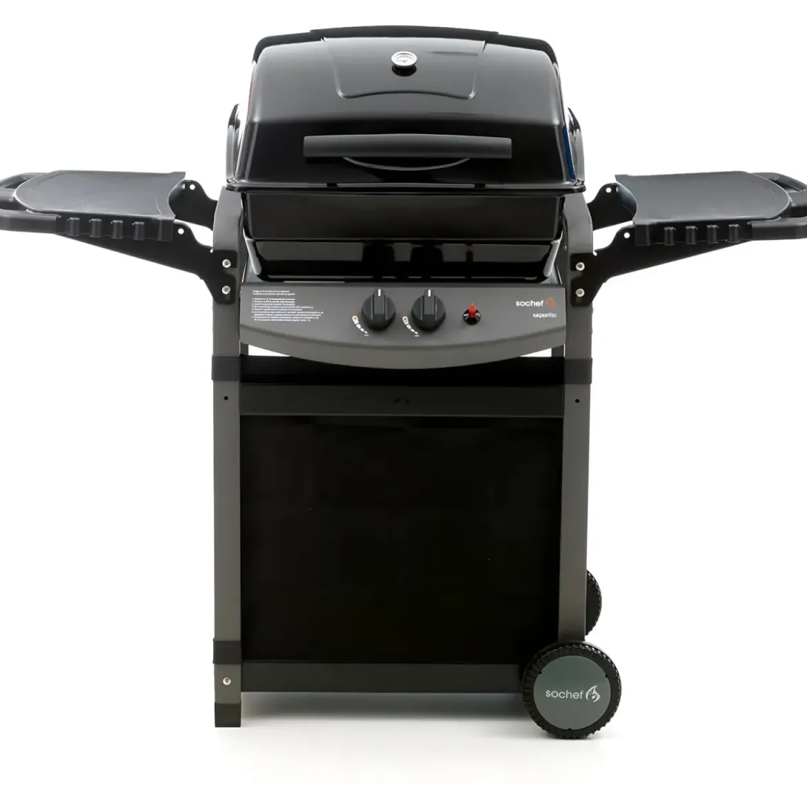 Barbecue a Gas 7.2 Kw 2 Bruciatori Griglia con Pietra Lavica BBQ da Giardino