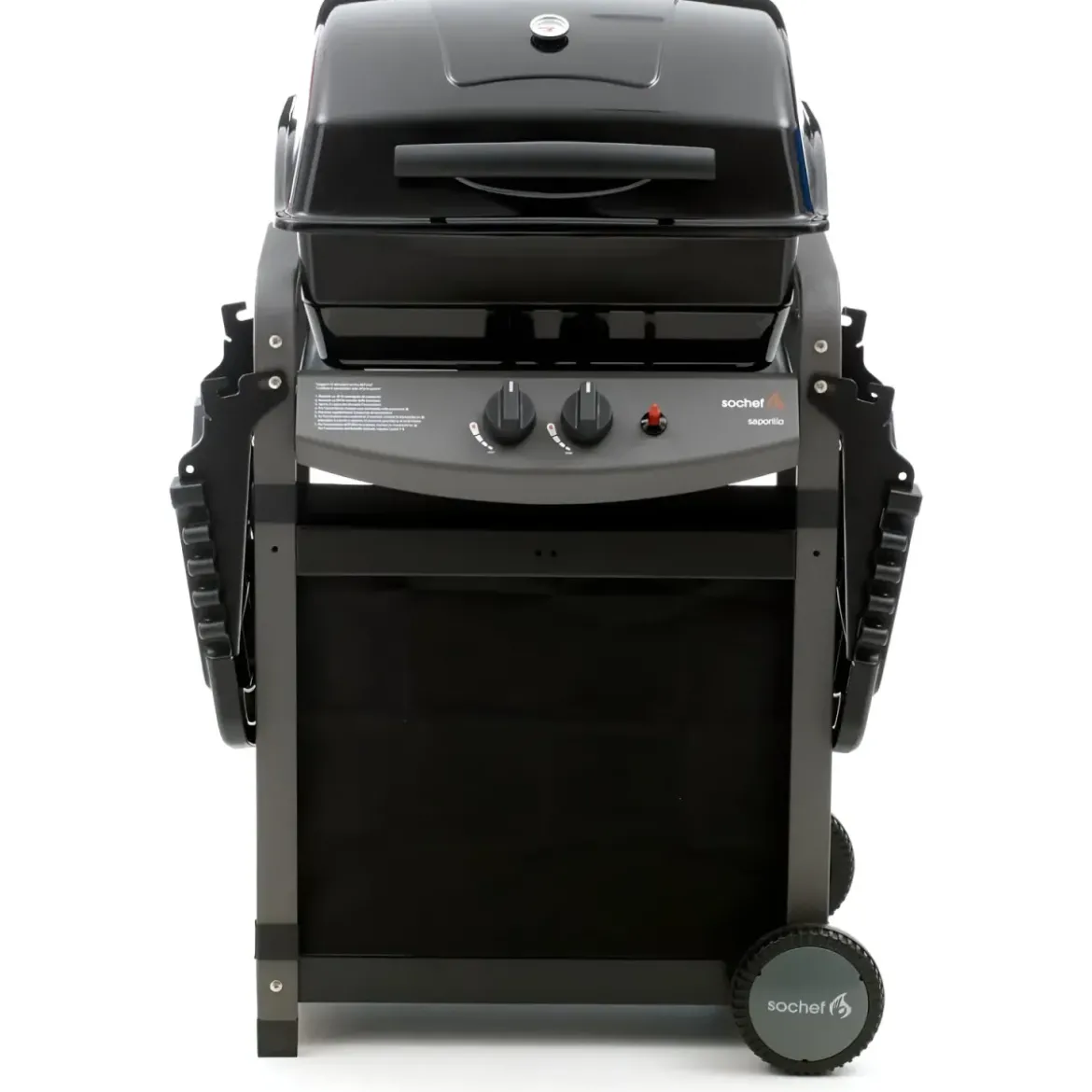 Barbecue a Gas 7.2 Kw 2 Bruciatori Griglia con Pietra Lavica BBQ da Giardino