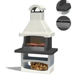 Barbecue a Legna in Cemento Carbonella BBQ da Giardino Cappa