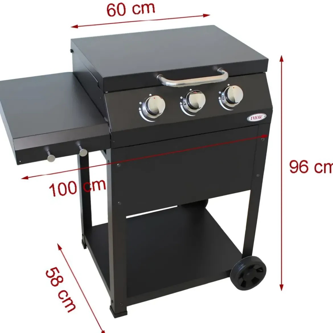 Barbecue da Esterno a Gas 3 Bruciatori 8,5 kW in Acciaio Inox
