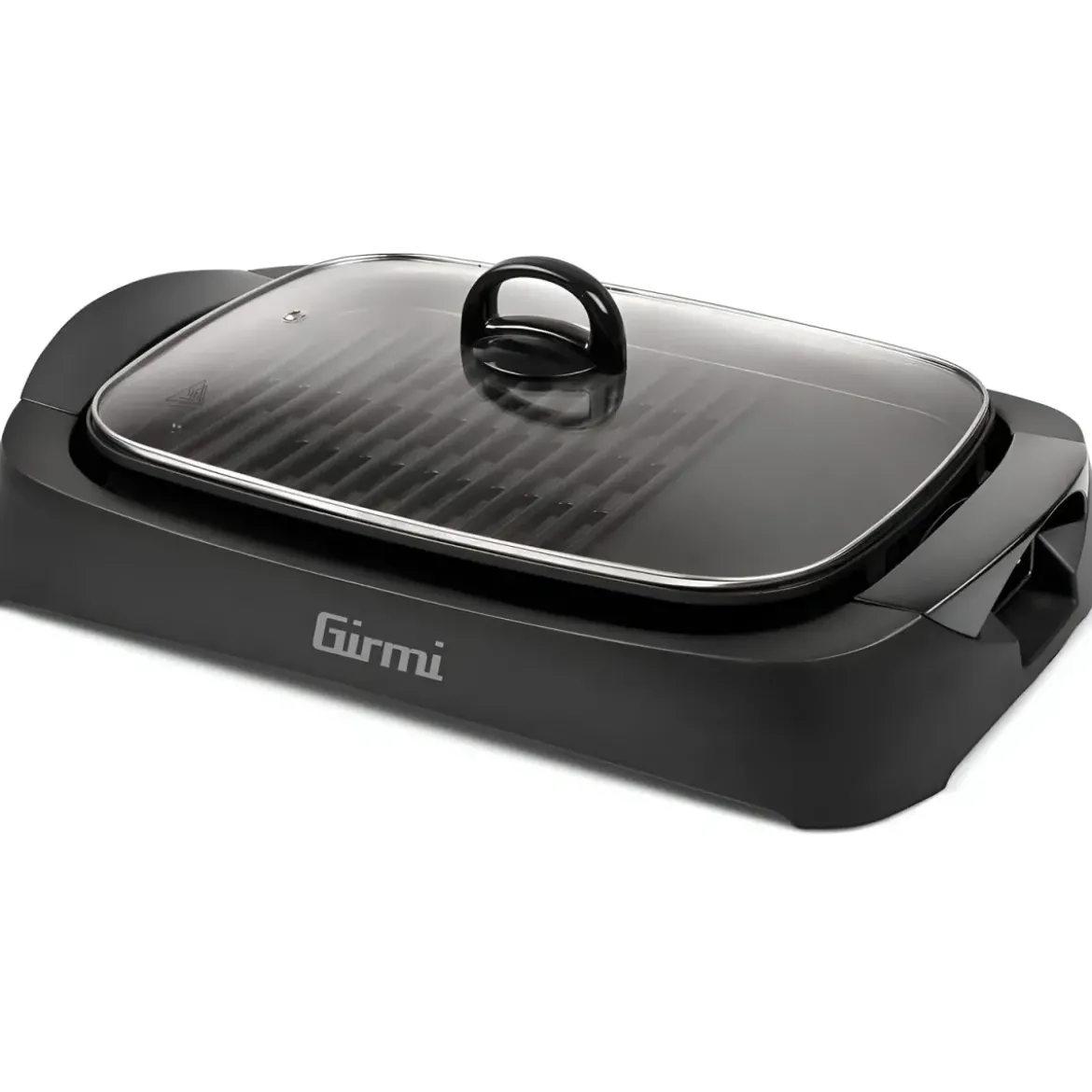 Barbecue Elettrico Girmi da Tavolo 2200W Antiaderente Coperchio Vetro