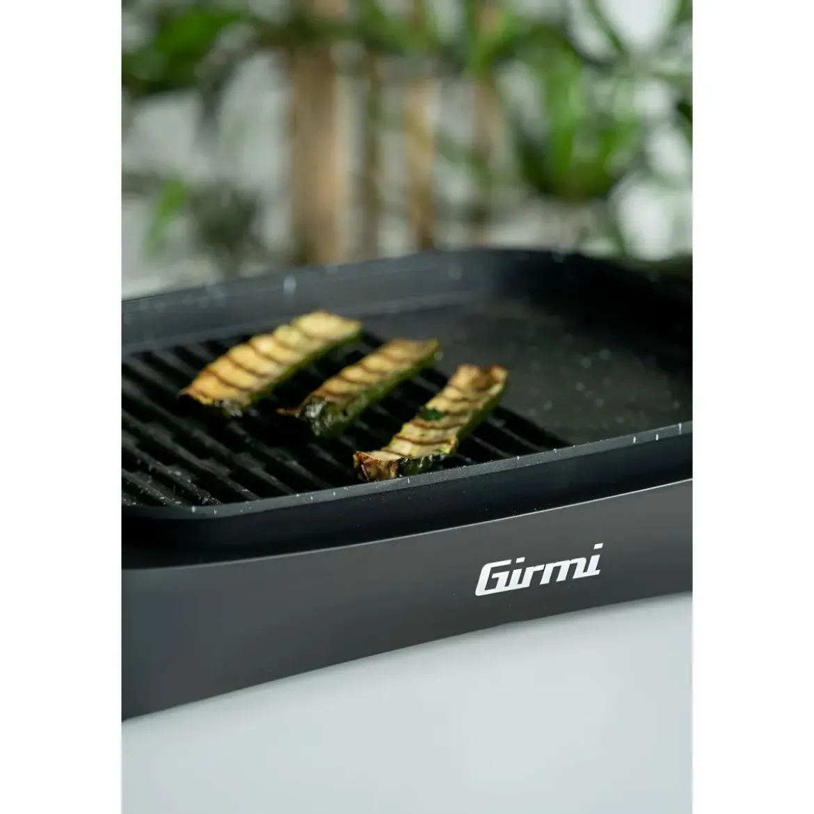 Barbecue Elettrico Girmi da Tavolo 2200W Antiaderente Coperchio Vetro