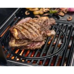 Barbecue Gas Campignaz 4 Fuochi Ruote Acciaio Inox Nero 127x57x113 cm