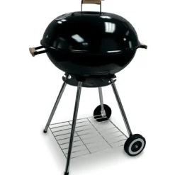 Barbecue Tondo Carbone Giardino Legna Carbonella Carrello Grigliata Griglia 45cm