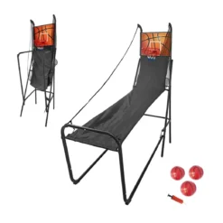 Basket Pallacanestro Pieghevole Canestro con Tabellone 3 Palloni Pompa