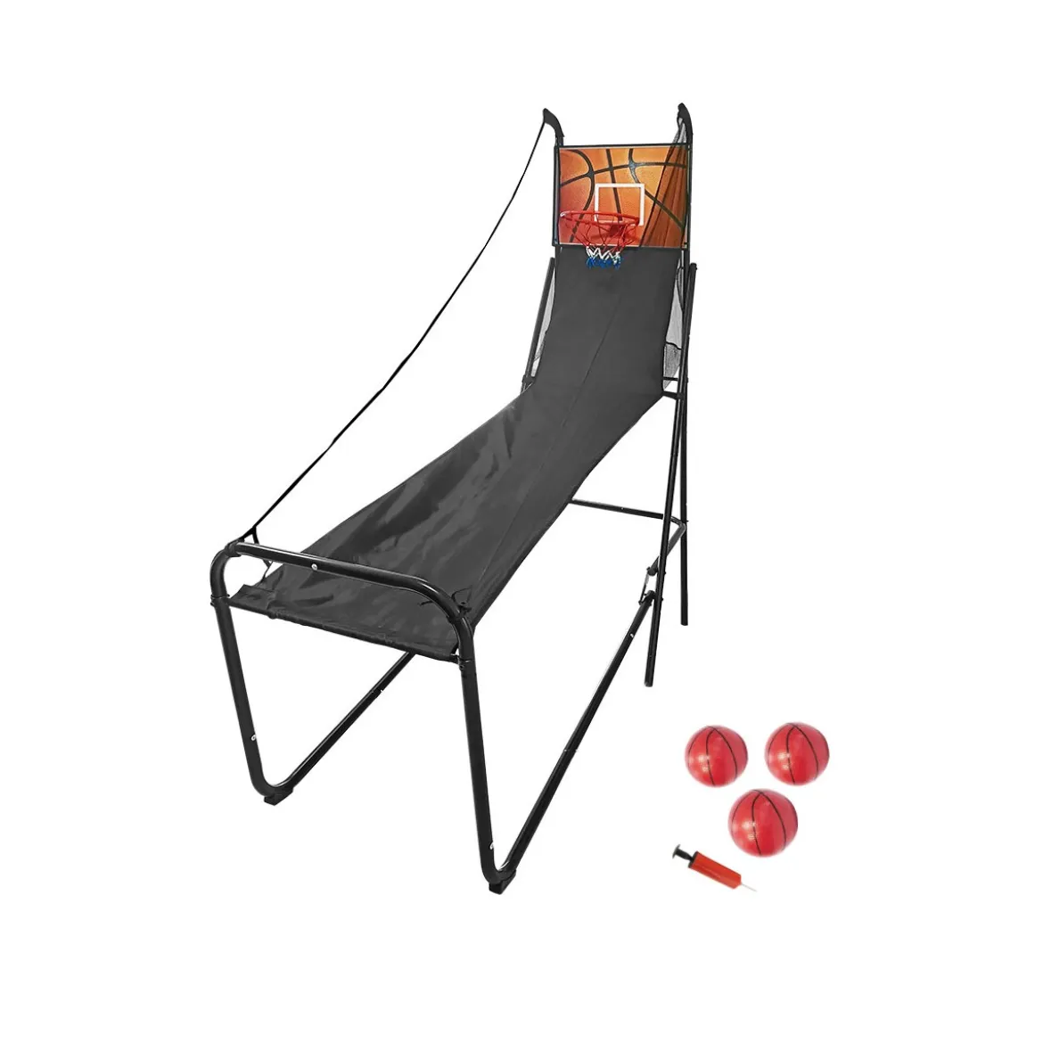 Basket Pallacanestro Pieghevole Canestro con Tabellone 3 Palloni Pompa