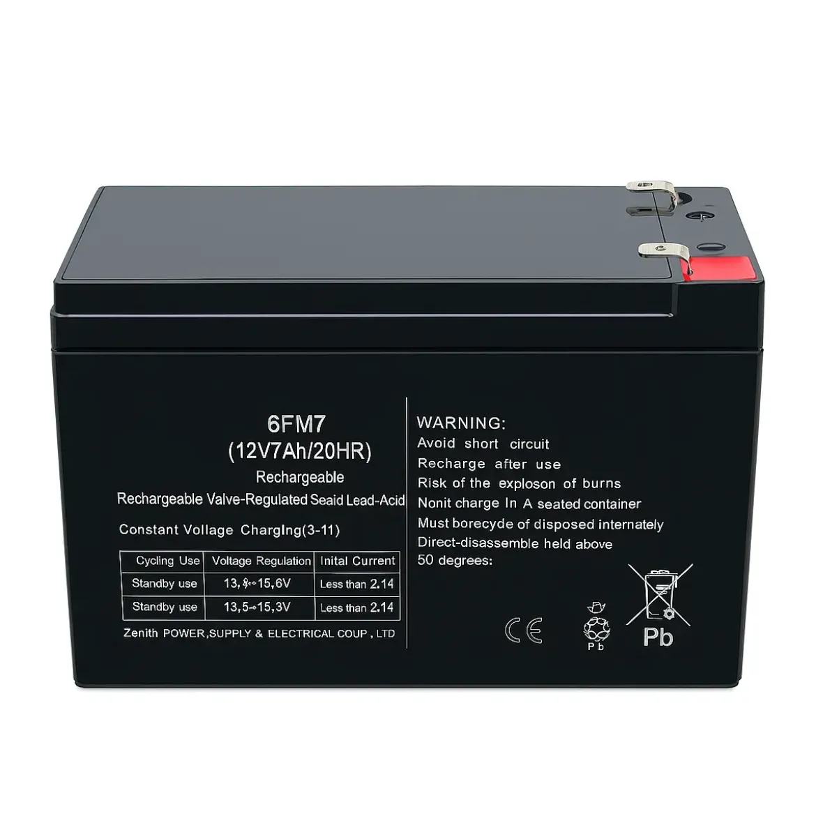 Batteria 12V 7Ah Ricambio Compatibile con Giochi Elettrici per Bambini