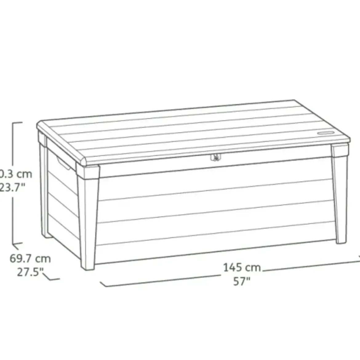 Baule Keter Cassapanca Bianco Multiuso Contenitore Giardino Plastica Terrazzo
