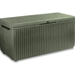 Baule Keter in Resina Effetto Legno Verde 123x53,5x57 250kg