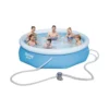 Bestway Piscina 305x76 Gonfiabile Tonda Autoportante con Pompa Fast Set Bambini