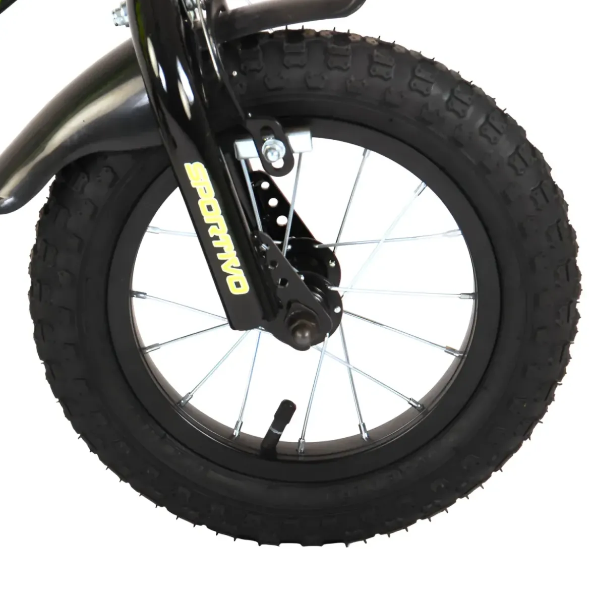 Bicicletta Bambini 16" Sportiva Giallo Rotelle Removibili Borraccia