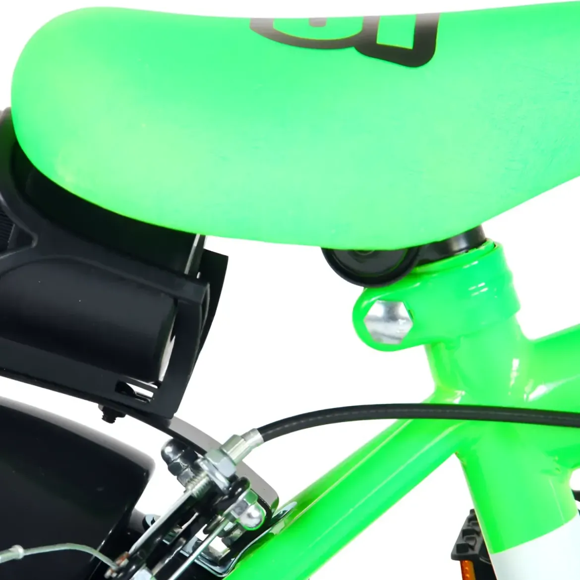 Bicicletta Bambini 14" Sportiva Verde Rotelle Removibili Borraccia