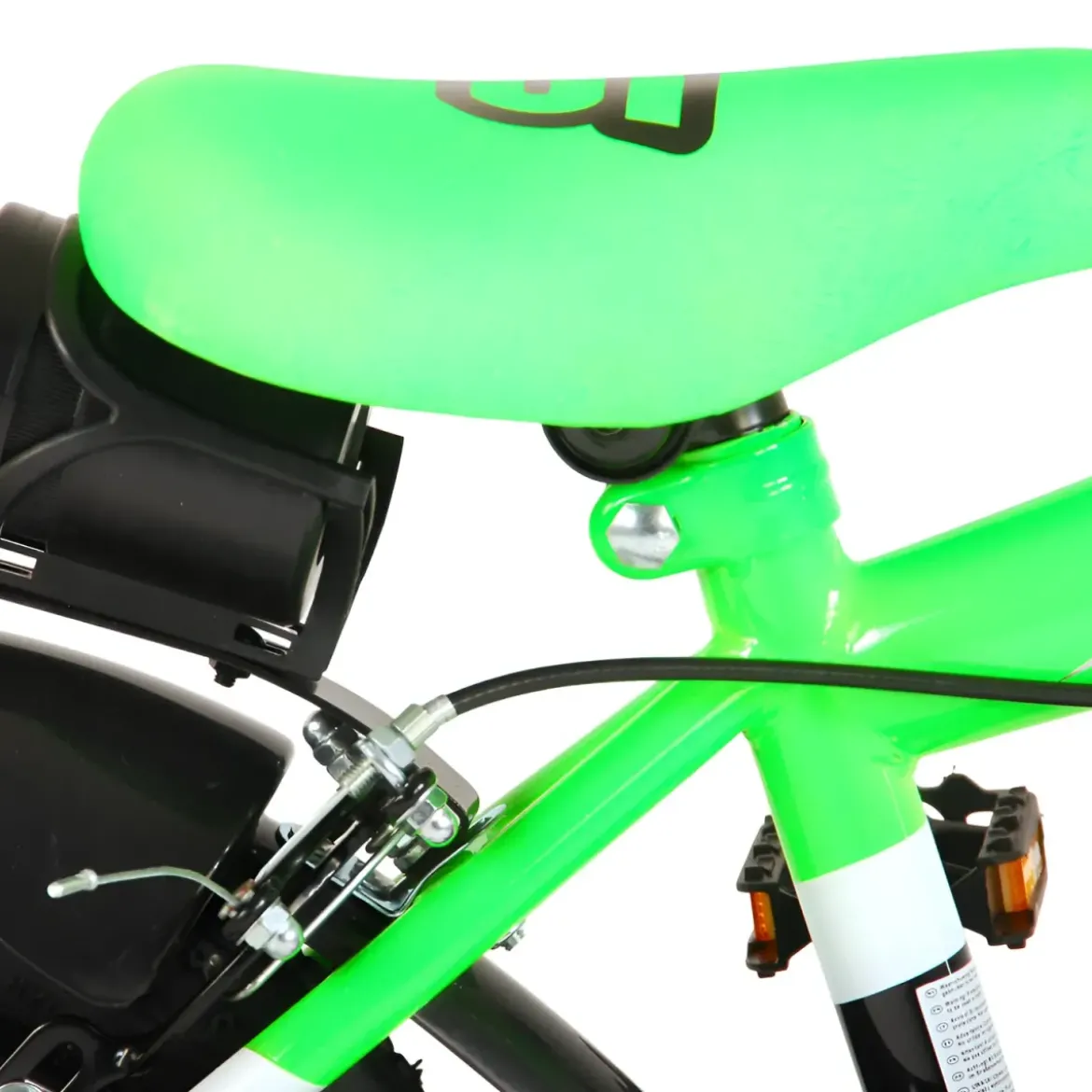 Bicicletta Bambini 14" Sportiva Verde Rotelle Removibili Borraccia