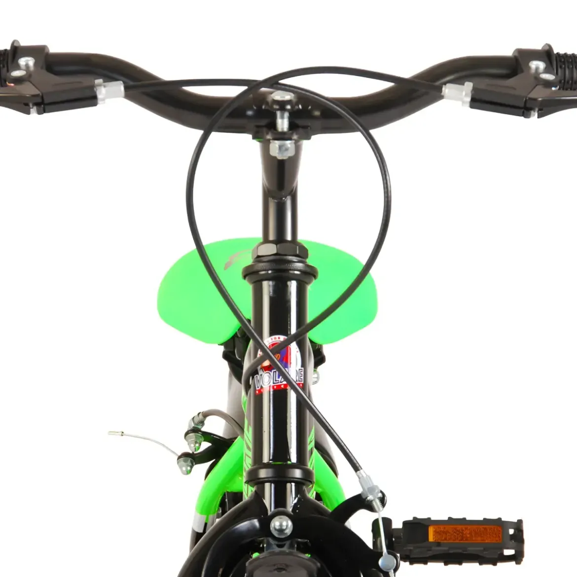 Bicicletta Bambini 14" Sportiva Verde Rotelle Removibili Borraccia