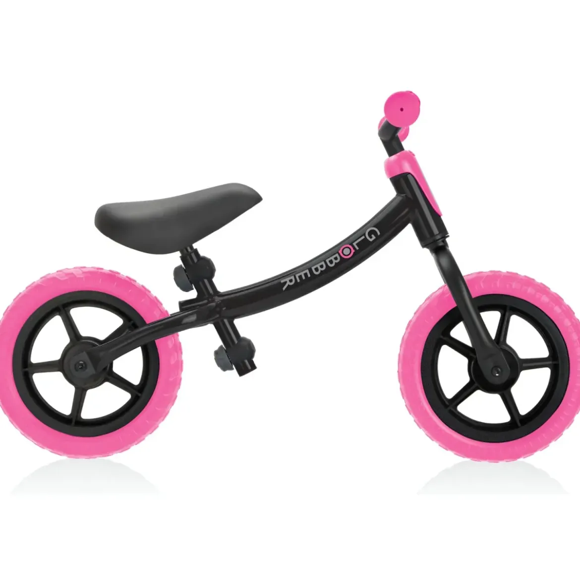 Bicicletta per Bambini 2-5 anni Rosa Neon Regolabile per Equilibrio