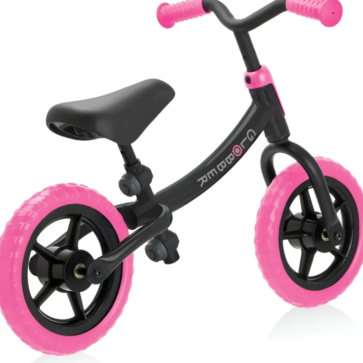 Bicicletta per Bambini 2-5 anni Rosa Neon Regolabile per Equilibrio