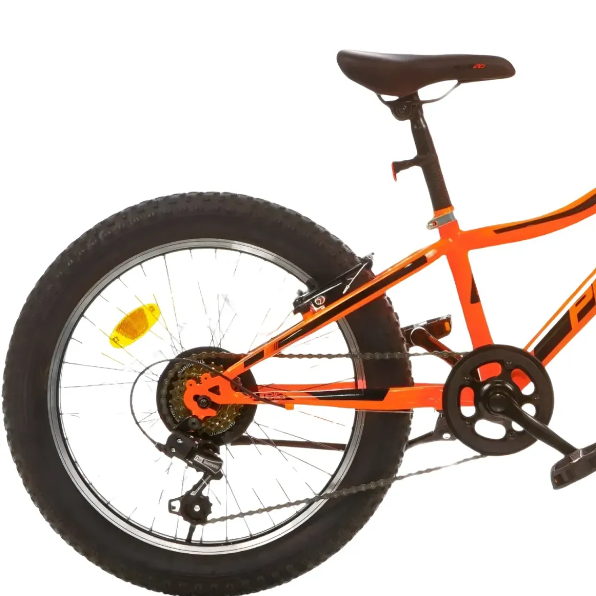 Bicicletta per Bambini 20" Arancione Cambio Shimano 6v Telaio Acciaio
